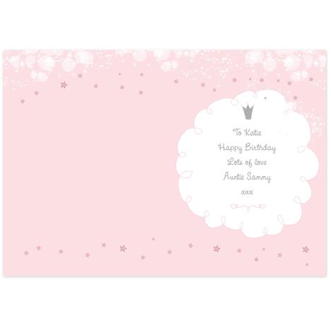 Personalised Fairy Princess Greetings Card Extra Image 1
